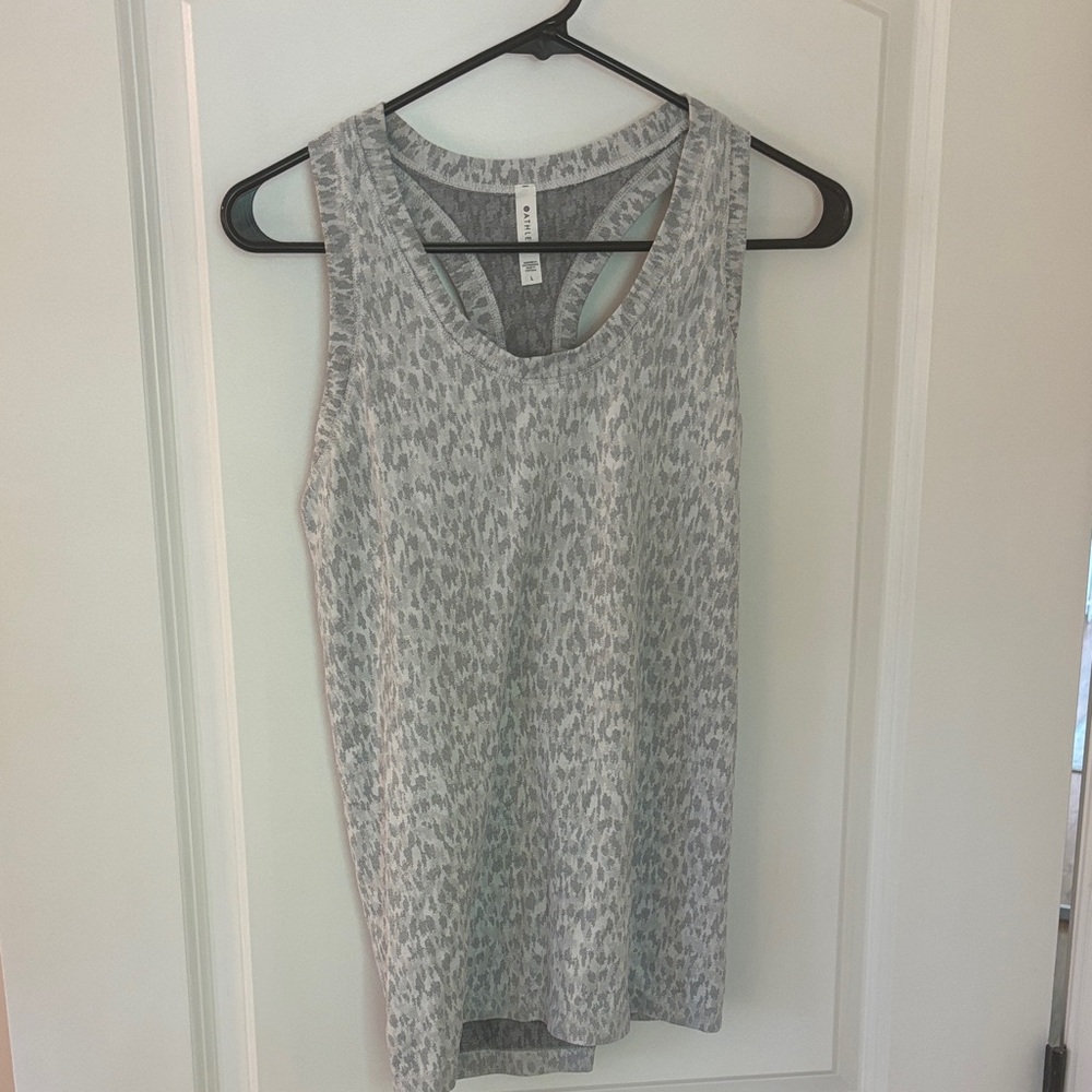 Athleta Gray Patterned Tank Top